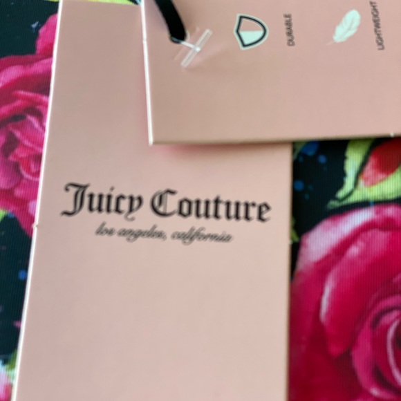 Juicy Couture Black Multi Rose Good Sport Backpack NWT - Picture 15 of 15